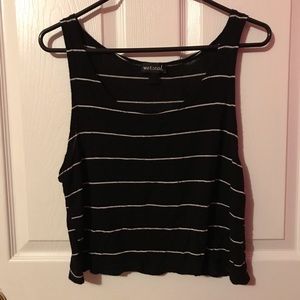 Black and white striped tank top